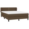 Boxspringbett mit Matratze Dunkelbraun 140x190 cm Stoff