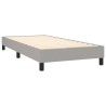 Boxspringbett mit Matratze Hellgrau 80x200 cm Stoff