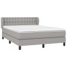 Boxspringbett mit Matratze Hellgrau 140x190 cm Stoff