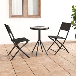 3-tlg. Bistro-Set Stahl...