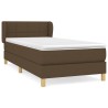 Boxspringbett mit Matratze Dunkelbraun 90x190 cm Stoff