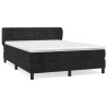 Boxspringbett mit Matratze Schwarz 140x190 cm Samt