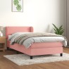 Boxspringbett mit Matratze Rosa 80x200 cm Samt