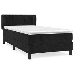 Boxspringbett mit Matratze Schwarz 80x200 cm Samt