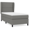 Boxspringbett mit Matratze Dunkelgrau 90x200 cm Stoff