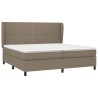 Boxspringbett mit Matratze Taupe 200x200 cm Stoff