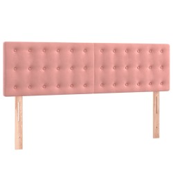 Boxspringbett mit Matratze Rosa 140x200 cm Samt