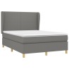 Boxspringbett mit Matratze Dunkelgrau 140x190 cm Stoff