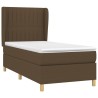 Boxspringbett mit Matratze Dunkelbraun 80x200 cm Stoff