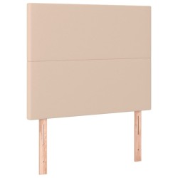 Boxspringbett mit Matratze Cappuccino-Braun 90x190cm Kunstleder