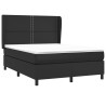 Boxspringbett mit Matratze Schwarz 140x200 cm Kunstleder