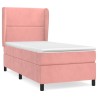 Boxspringbett mit Matratze Rosa 90x190 cm Samt