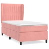 Boxspringbett mit Matratze Rosa 100x200 cm Samt