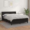 Boxspringbett mit Matratze Schwarz 140x190 cm Kunstleder