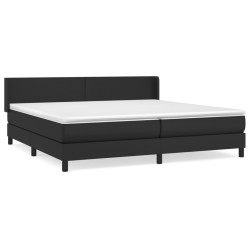 Boxspringbett mit Matratze Schwarz 200x200 cm Kunstleder