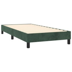 Boxspringbett mit Matratze Dunkelgrün 80x200 cm Samt