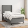 Boxspringbett mit Matratze Dunkelgrau 90x190 cm Stoff