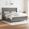 Boxspringbett mit Matratze Dunkelgrau 160x200 cm Stoff