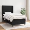 Boxspringbett mit Matratze Schwarz 90x190 cm Stoff