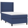 Boxspringbett mit Matratze Blau 80x200 cm Stoff