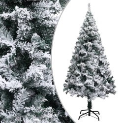 Künstlicher Weihnachtsbaum mit Schnee Grün 150 cm PVC