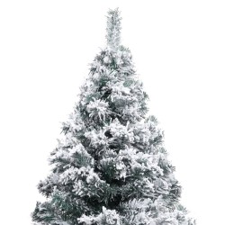 Künstlicher Weihnachtsbaum mit Schnee Grün 150 cm PVC