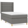 Boxspringbett mit Matratze Dunkelgrau 90x200 cm Stoff