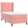 Boxspringbett mit Matratze Rosa 80x200 cm Samt