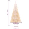 Künstlicher Weihnachtsbaum Schillernde Spitzen Weiß 210 cm PVC