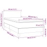 Boxspringbett mit Matratze & LED Dunkelgrau 80x200 cm Stoff