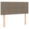 Boxspringbett mit Matratze & LED Taupe 90x190 cm Stoff