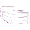 Boxspringbett mit Matratze & LED Dunkelbraun 90x200 cm Stoff