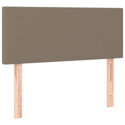 Boxspringbett mit Matratze & LED Taupe 90x190 cm Stoff