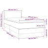 Boxspringbett mit Matratze & LED Rosa 100x200 cm Samt