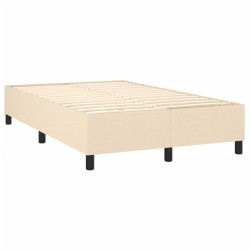 Boxspringbett mit Matratze & LED Creme 120x200 cm Stoff