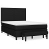 Boxspringbett mit Matratze Schwarz 140x190 cm Stoff