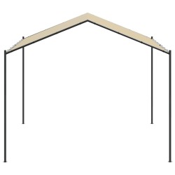 Gartenpavillon Beige 4x4 m Stahl und Stoff