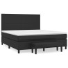 Boxspringbett mit Matratze Schwarz 160x200 cm Kunstleder