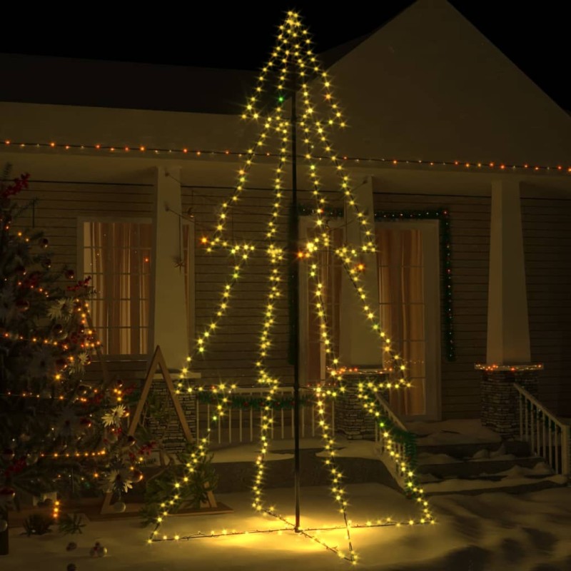 Weihnachtsbaum in Kegelform 360 LEDs Indoor Outdoor 143x250 cm