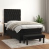 Boxspringbett mit Matratze Schwarz 90x200 cm Samt