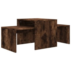 Couchtisch-Set Räuchereiche 100x48x40 cm Holzwerkstoff