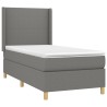 Boxspringbett mit Matratze & LED Dunkelgrau 100x200 cm Stoff