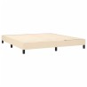 Boxspringbett mit Matratze Creme 160x200 cm Stoff