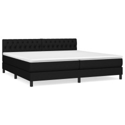 Boxspringbett mit Matratze Schwarz 200x200 cm Stoff