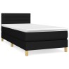 Boxspringbett mit Matratze Schwarz 80x200 cm Stoff