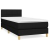 Boxspringbett mit Matratze Schwarz 100x200 cm Stoff