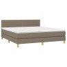 Boxspringbett mit Matratze Taupe 160x200 cm Stoff