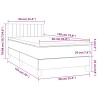 Boxspringbett mit Matratze Dunkelbraun 90x190 cm Stoff