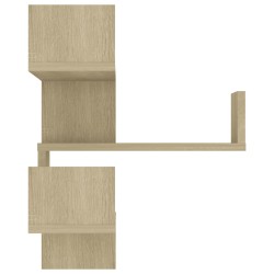 Wand-Eckregale 2 Stk. Sonoma-Eiche 40x40x50 cm Holzwerkstoff