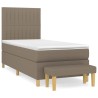 Boxspringbett mit Matratze Taupe 90x190 cm Stoff